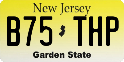 NJ license plate B75THP
