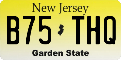 NJ license plate B75THQ