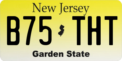 NJ license plate B75THT
