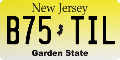 NJ license plate B75TIL