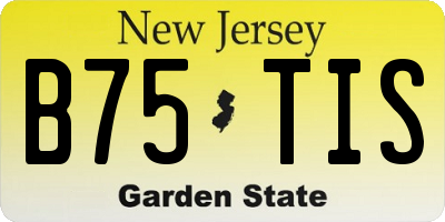 NJ license plate B75TIS