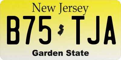 NJ license plate B75TJA
