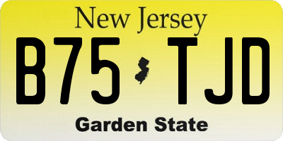 NJ license plate B75TJD