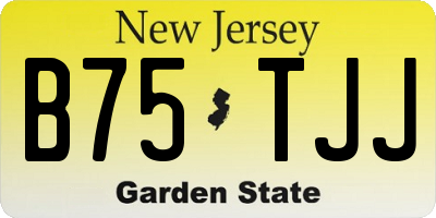NJ license plate B75TJJ