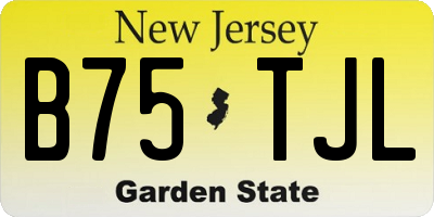 NJ license plate B75TJL