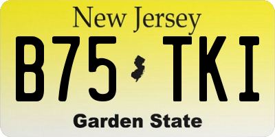 NJ license plate B75TKI