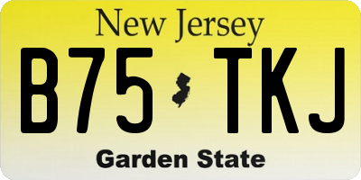 NJ license plate B75TKJ