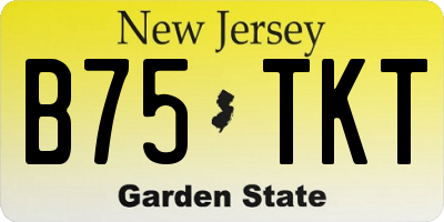 NJ license plate B75TKT