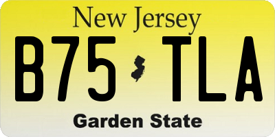 NJ license plate B75TLA