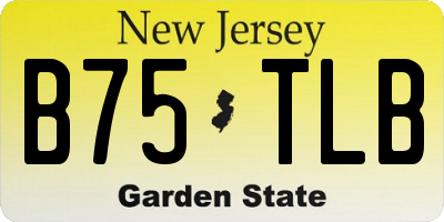 NJ license plate B75TLB