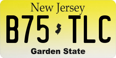 NJ license plate B75TLC