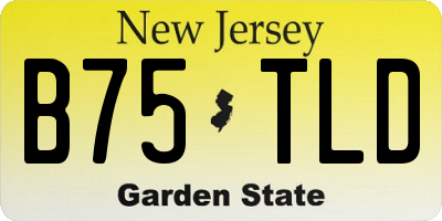 NJ license plate B75TLD
