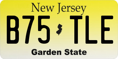 NJ license plate B75TLE