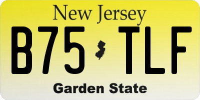 NJ license plate B75TLF