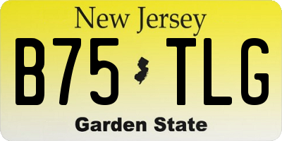 NJ license plate B75TLG
