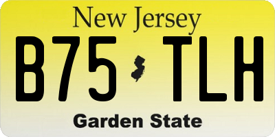 NJ license plate B75TLH