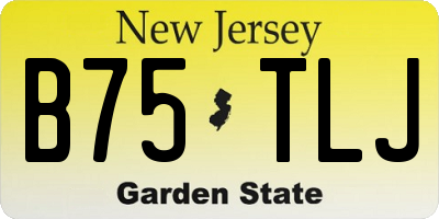 NJ license plate B75TLJ