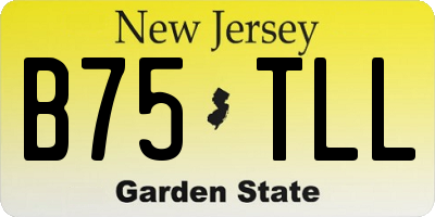 NJ license plate B75TLL