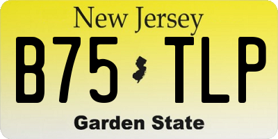 NJ license plate B75TLP