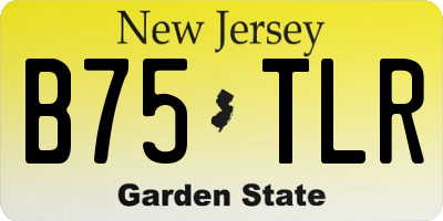 NJ license plate B75TLR