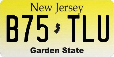 NJ license plate B75TLU