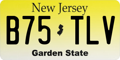 NJ license plate B75TLV