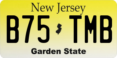 NJ license plate B75TMB