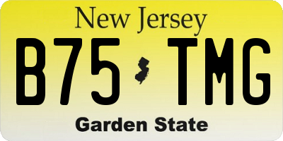 NJ license plate B75TMG