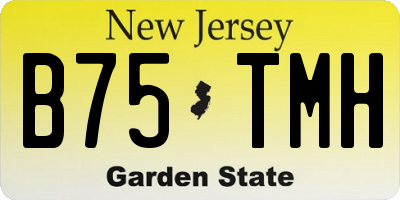 NJ license plate B75TMH
