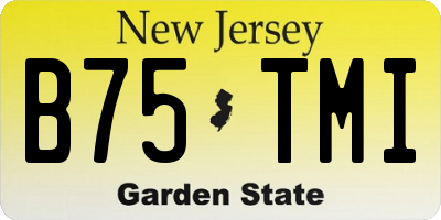 NJ license plate B75TMI
