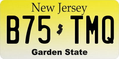 NJ license plate B75TMQ