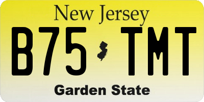 NJ license plate B75TMT