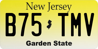 NJ license plate B75TMV