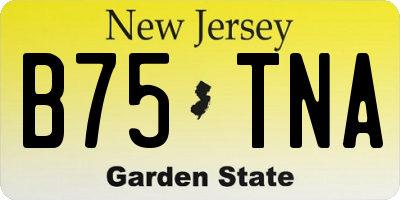 NJ license plate B75TNA