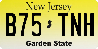 NJ license plate B75TNH