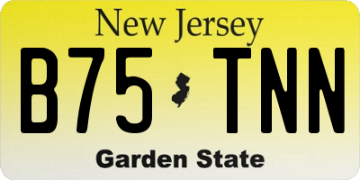 NJ license plate B75TNN