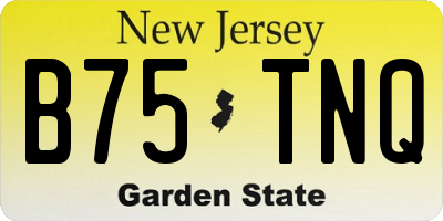 NJ license plate B75TNQ