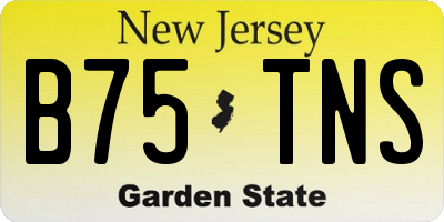 NJ license plate B75TNS