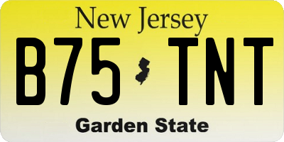 NJ license plate B75TNT