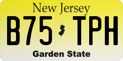 NJ license plate B75TPH
