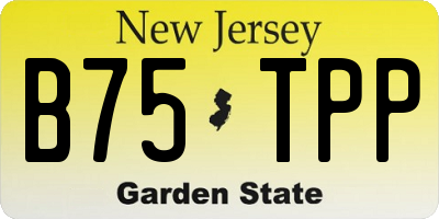 NJ license plate B75TPP