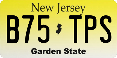 NJ license plate B75TPS
