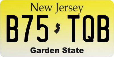 NJ license plate B75TQB