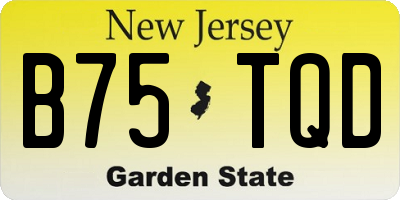 NJ license plate B75TQD