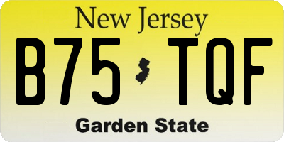 NJ license plate B75TQF