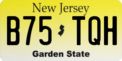 NJ license plate B75TQH
