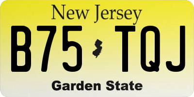 NJ license plate B75TQJ