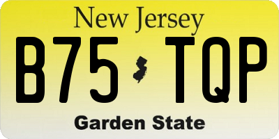 NJ license plate B75TQP