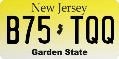 NJ license plate B75TQQ