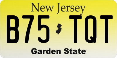 NJ license plate B75TQT
